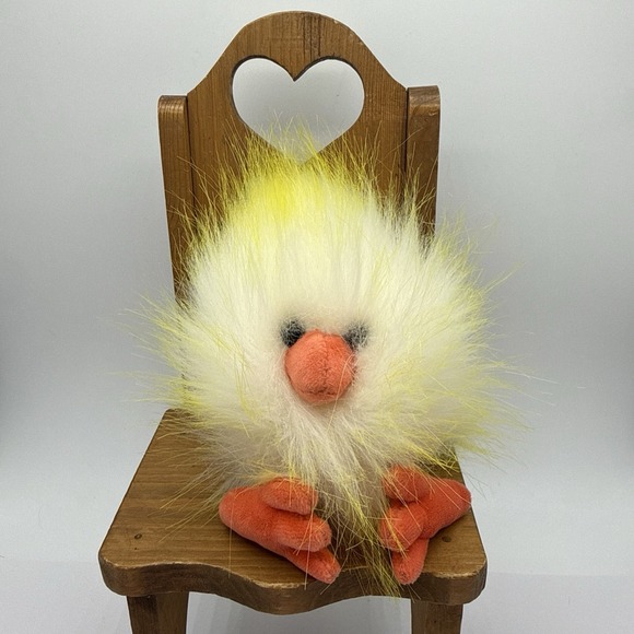 Jellycat Other - JELLYCAT Yellow & White Crazy Chick 6" Fast Shipping Rare Item Puff Ball Toy
